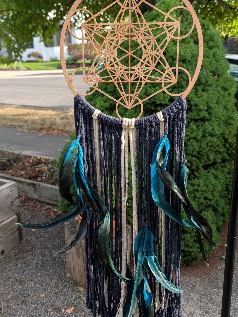 Dreamcatcher ~ Handcrafted Blue Feather Dream Catcher, Made With Love 💙